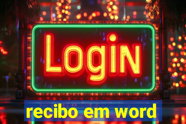 recibo em word